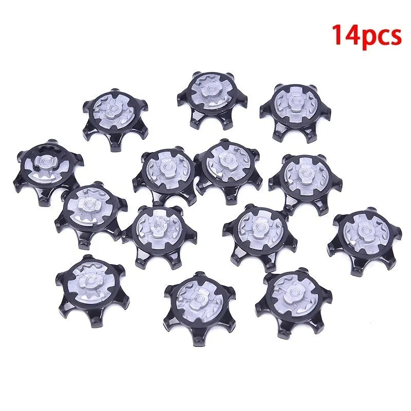 14pcs Replacement Spikes Cleats  Golf Shoes Black Spikes Golf Accessories