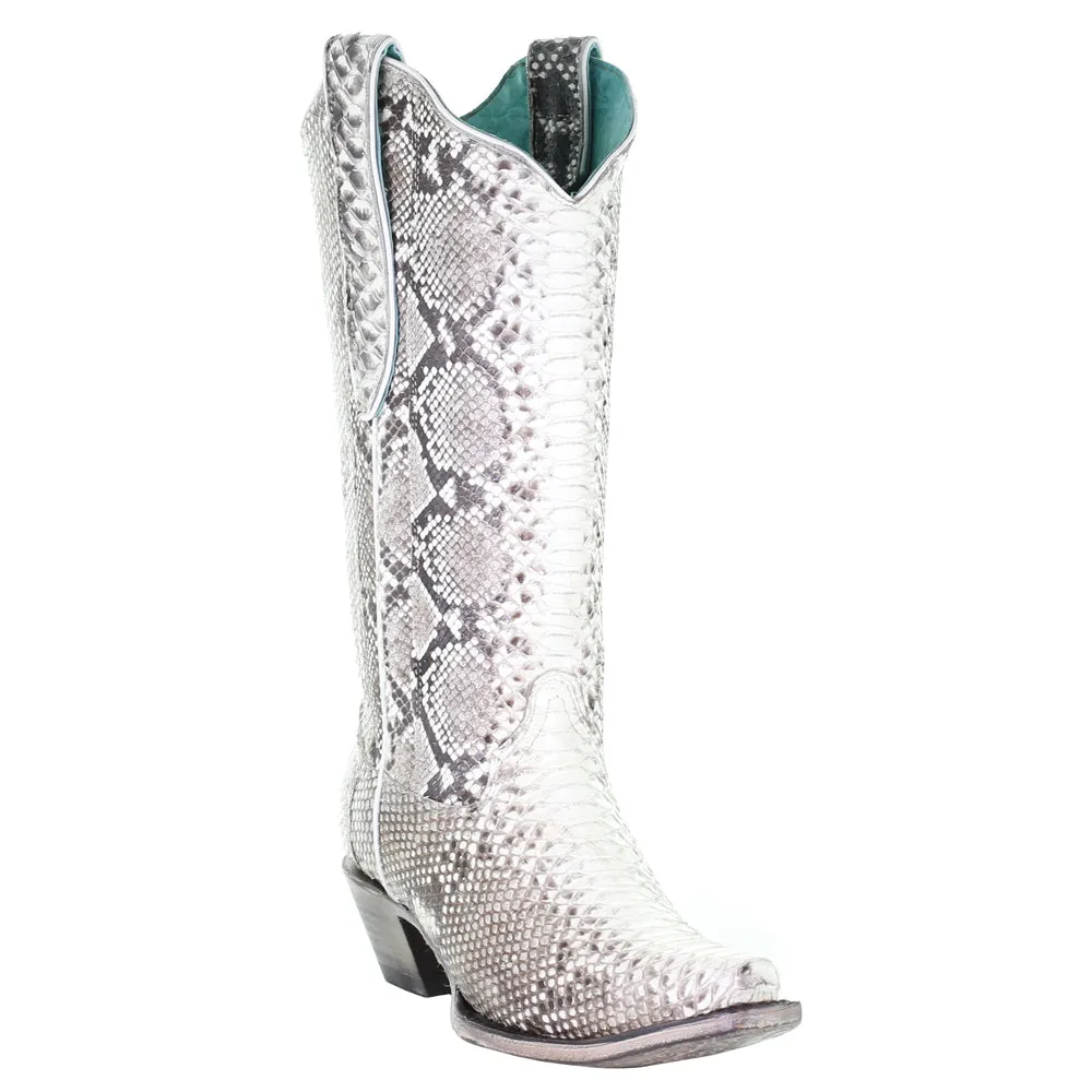 A3798 Snakeskin Snip Toe Cowboy Boots