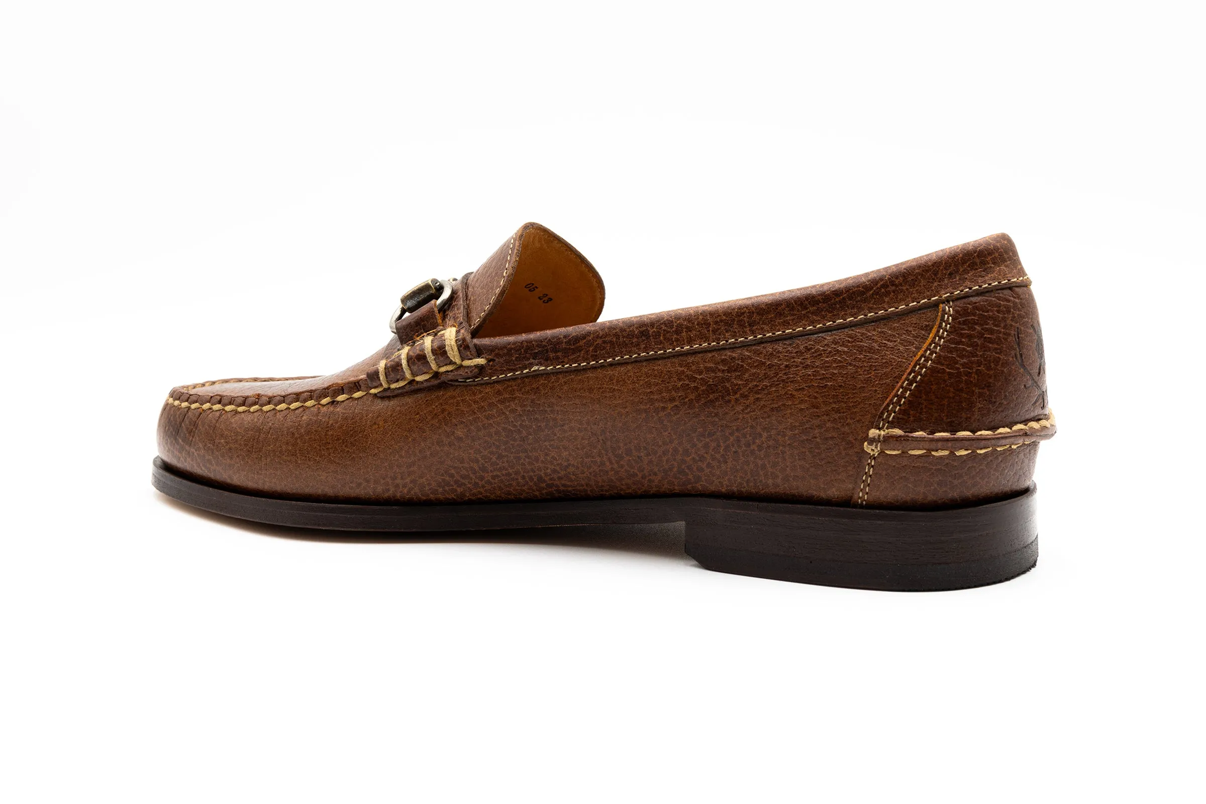 All American Water Buffalo Horse Bit Loafers - Oak