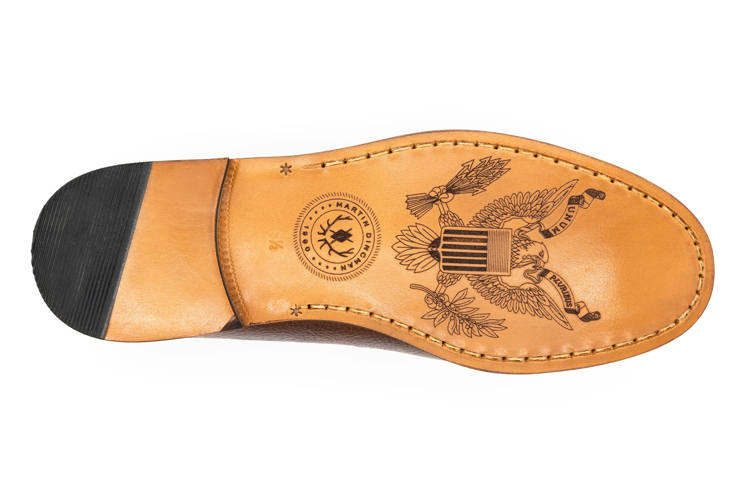 All American Water Buffalo Horse Bit Loafers - Oak