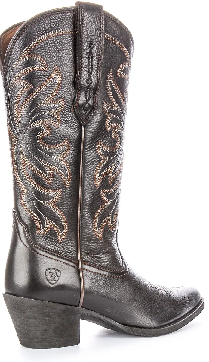 Ariat Heritage J Toe Cowboy Boot In Black For Women