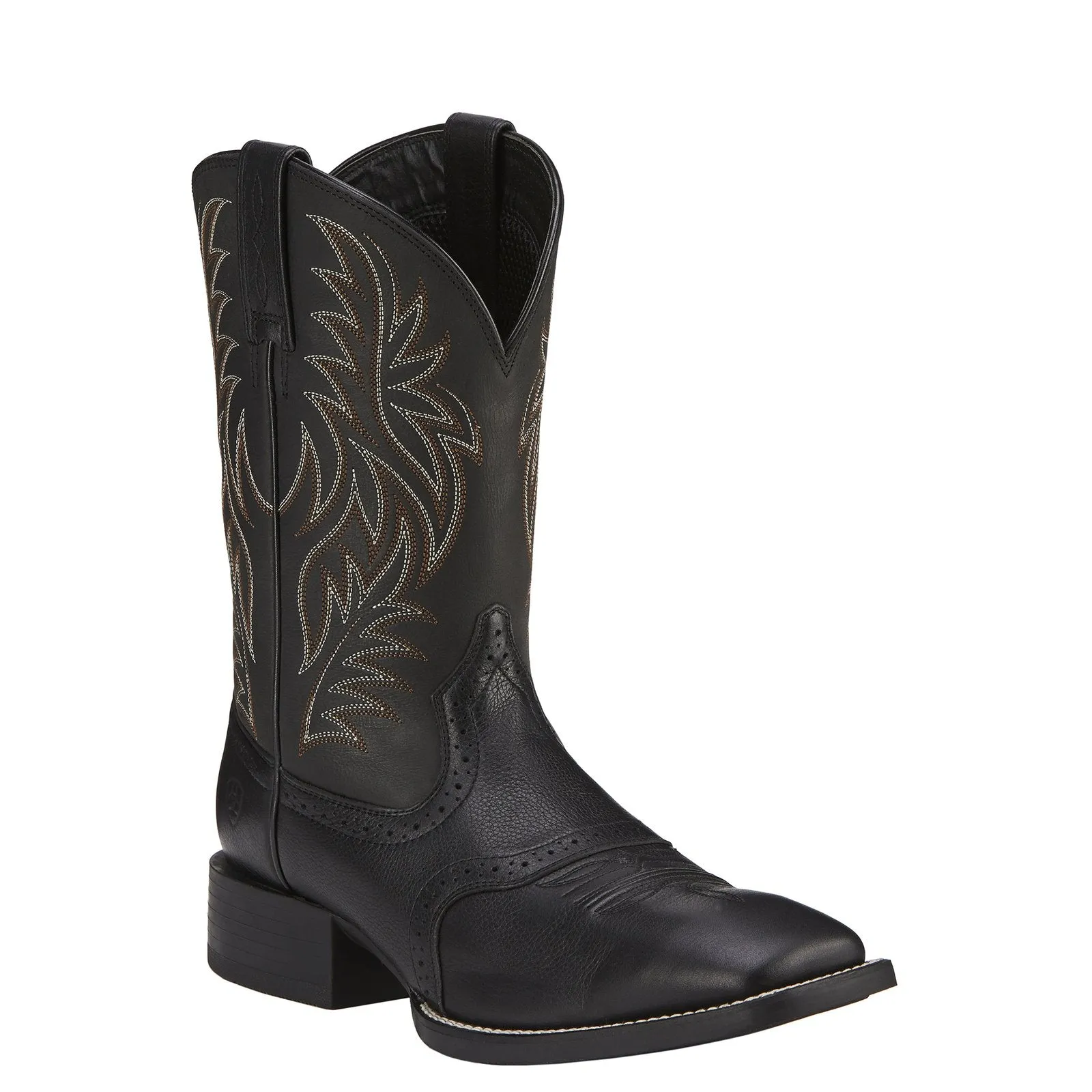 Ariat Sports Western Square Toe Boots Black Deertan