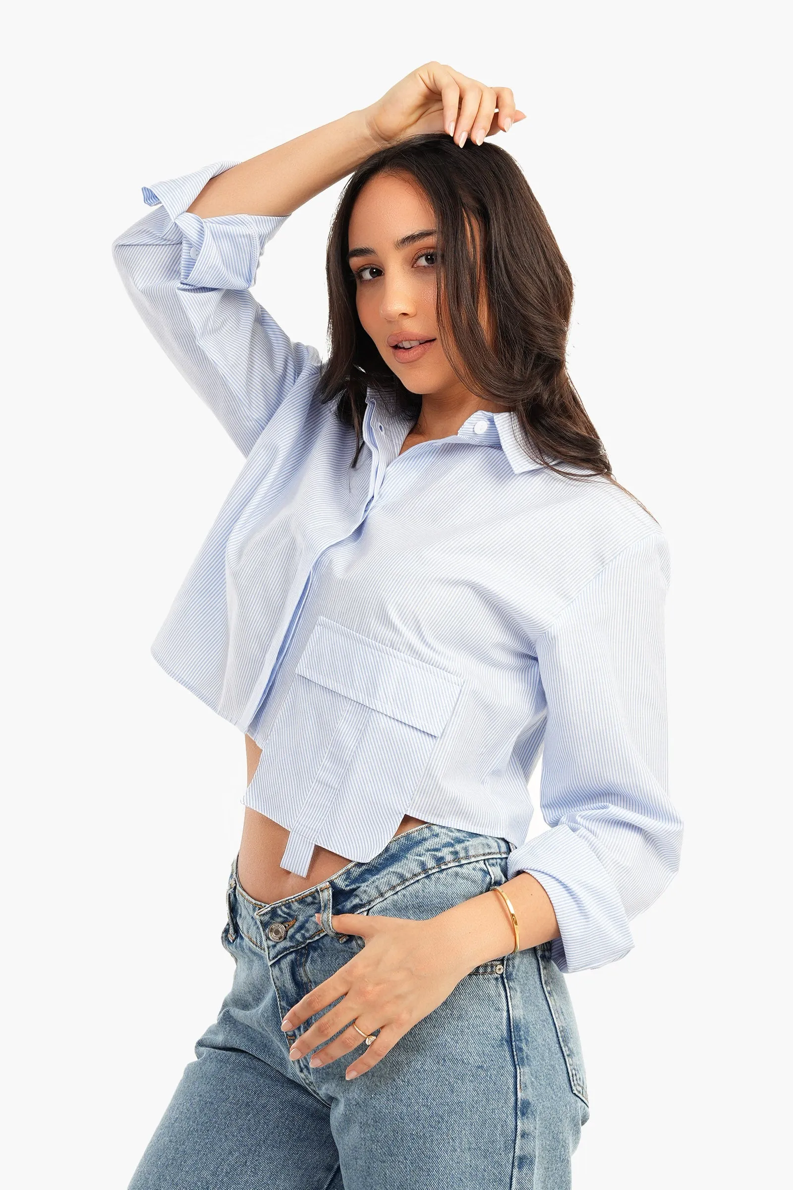 Asymmetrical Cropped Shirt