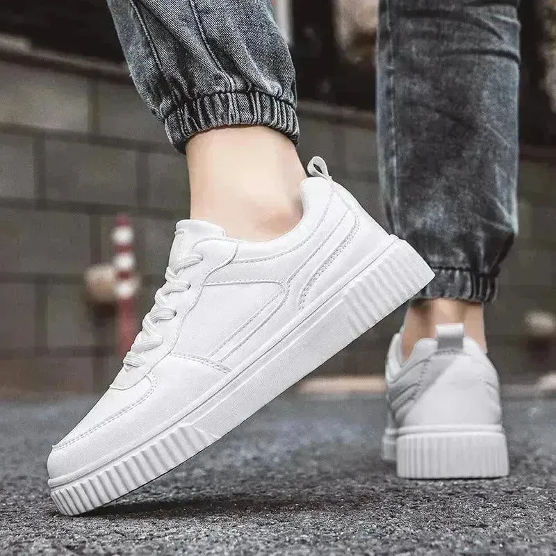 Autumn New Breathable White Shoes For Students Trendy All-Match Platform Sports Casual sneakers for men