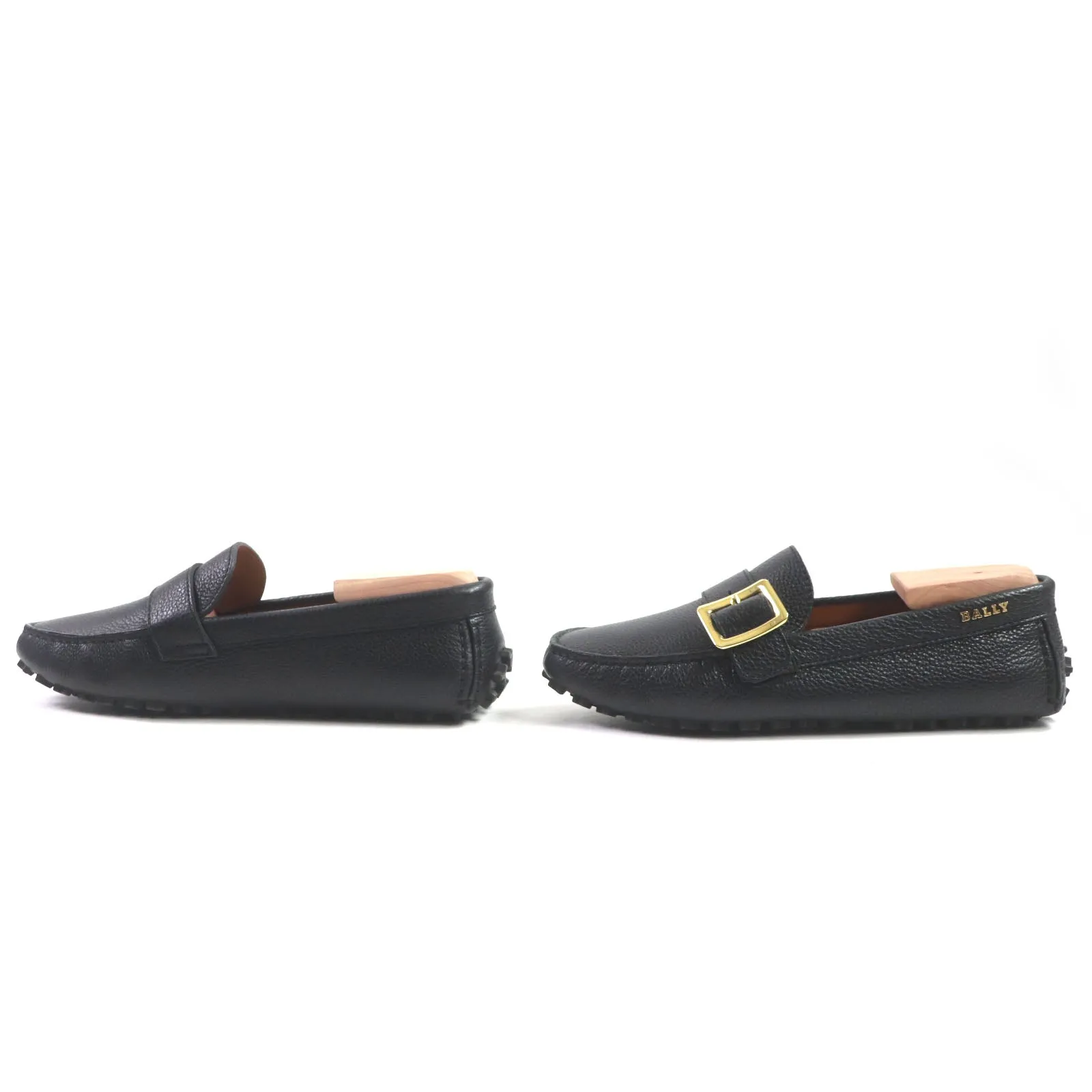 Bally Leather Logo Metal Loafers Shoes