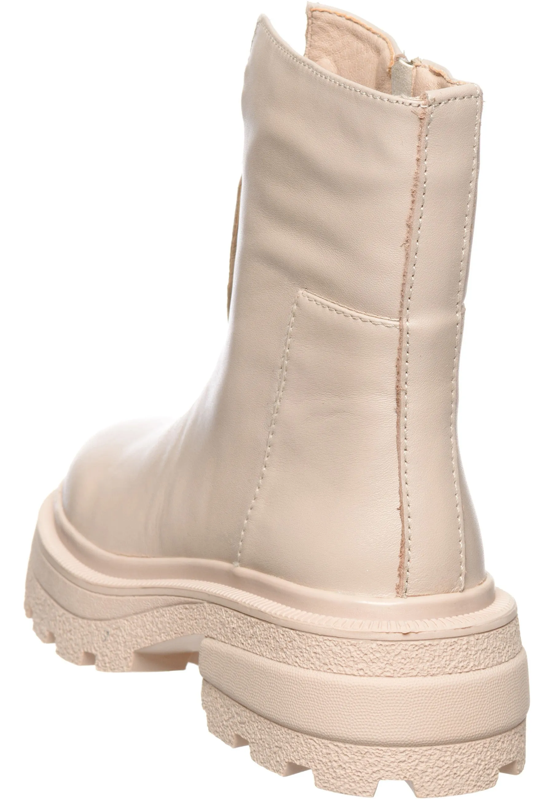 Beige Women’s Ankle Boots with Chunky Sole - Trendy & Versatile