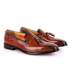 Berluti Full Plain Leather With tassel Design-Brown