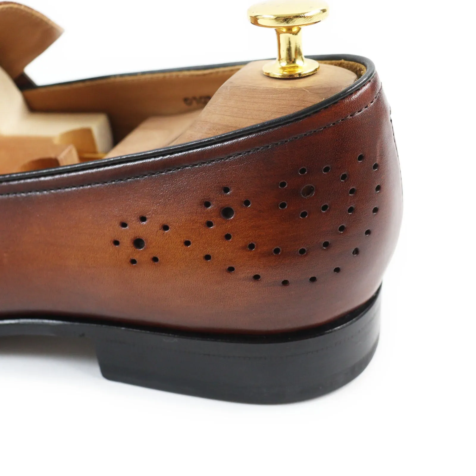 Berluti Medallion Coin Leather Loafers Brown 8
