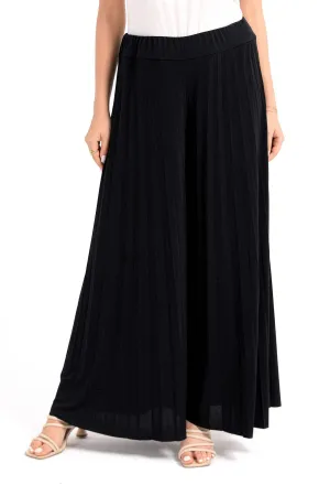 Black Pleated Wide Leg Pants