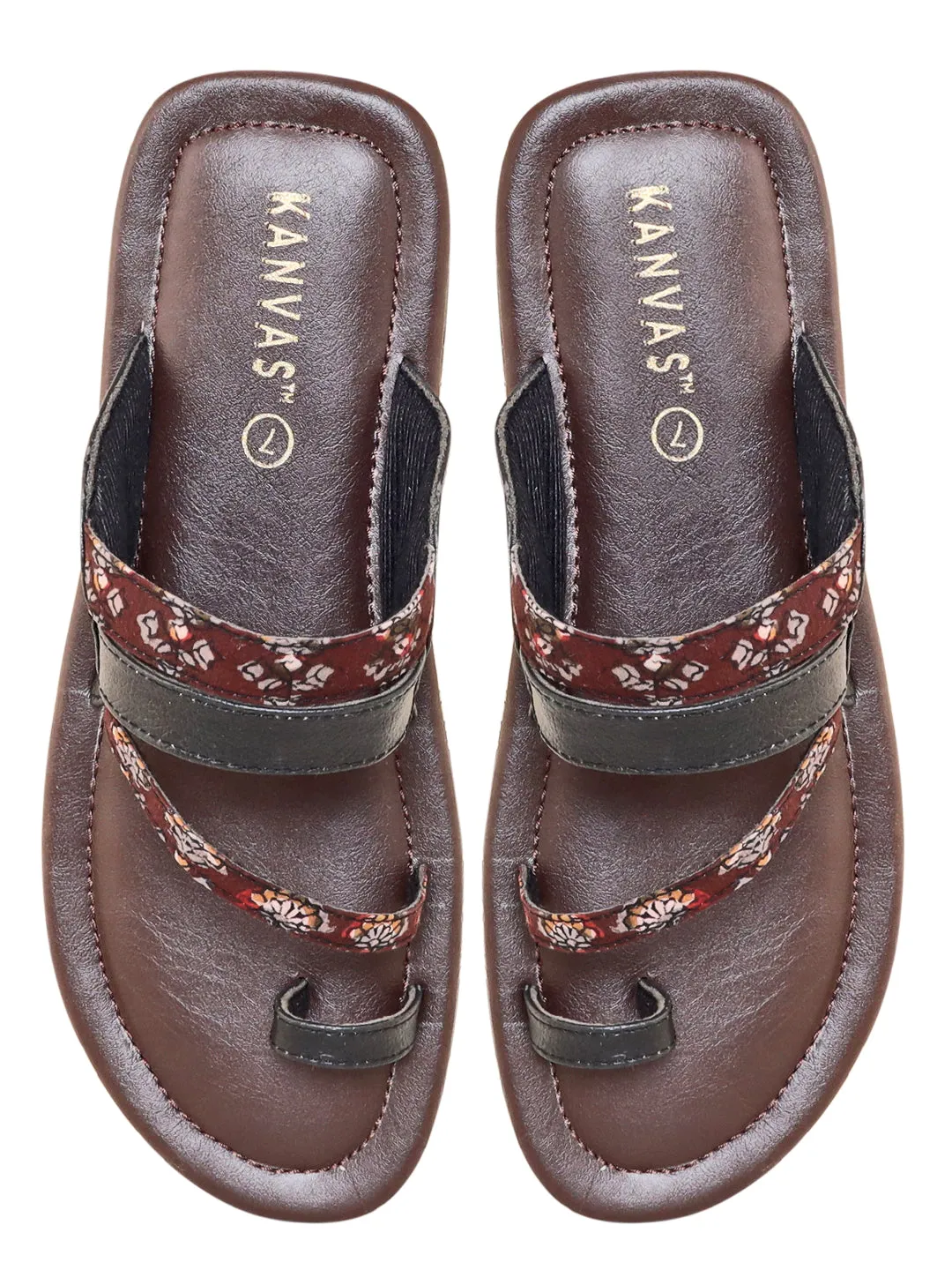 Block Print Strap Up Chappals