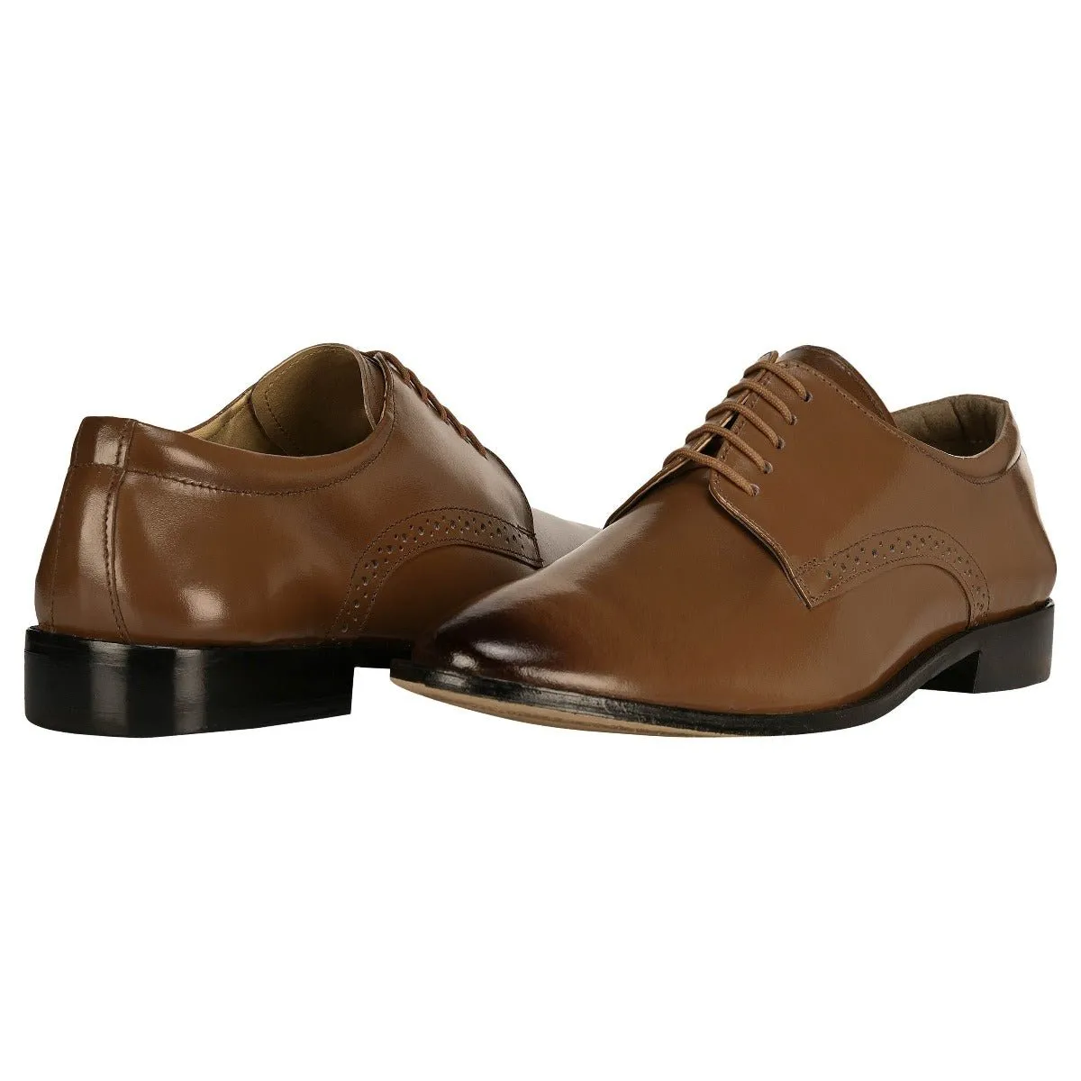 Boseman Genuine Leather Derby Style Dress Shoes For Men