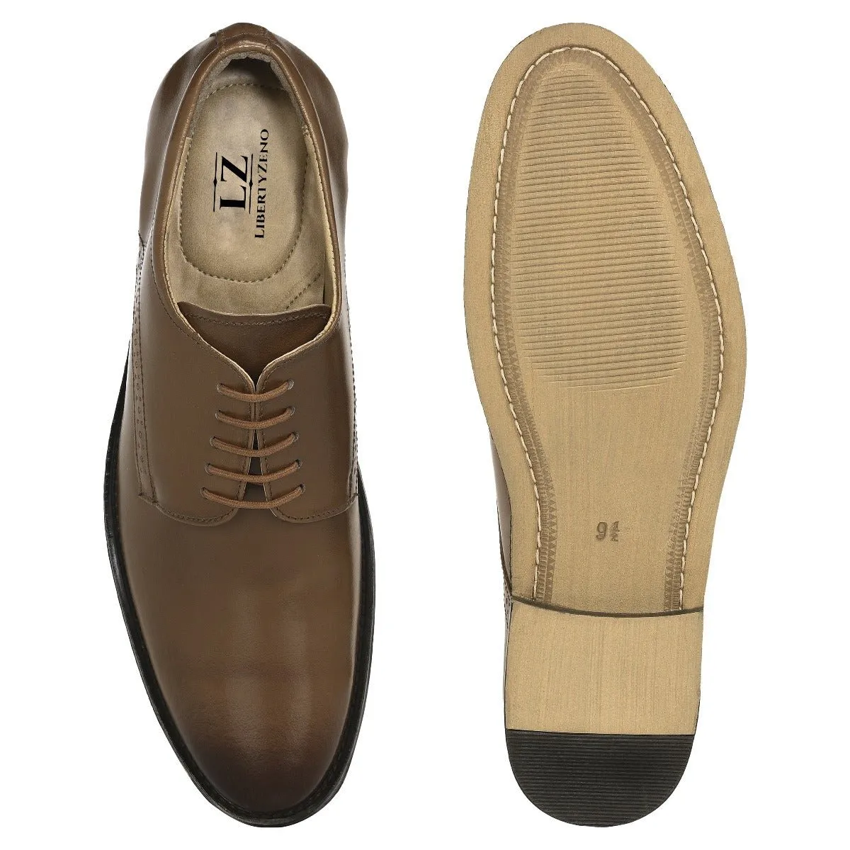 Boseman Genuine Leather Derby Style Dress Shoes For Men