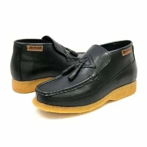 British Walkers Classic Men's Black Leather Slip On