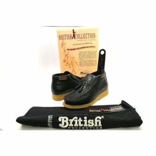 British Walkers Classic Men's Black Leather Slip On