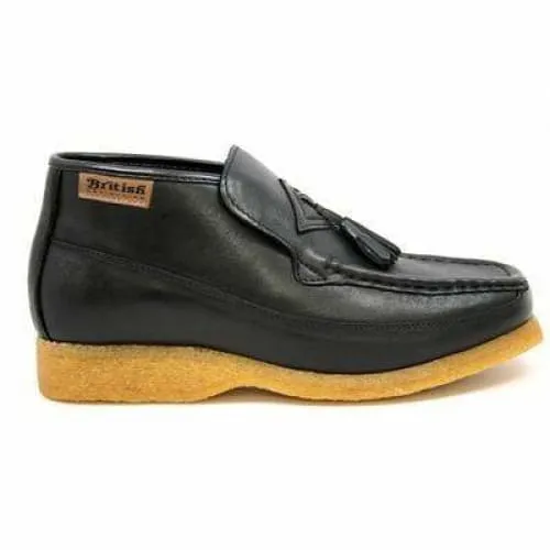 British Walkers Classic Men's Black Leather Slip On