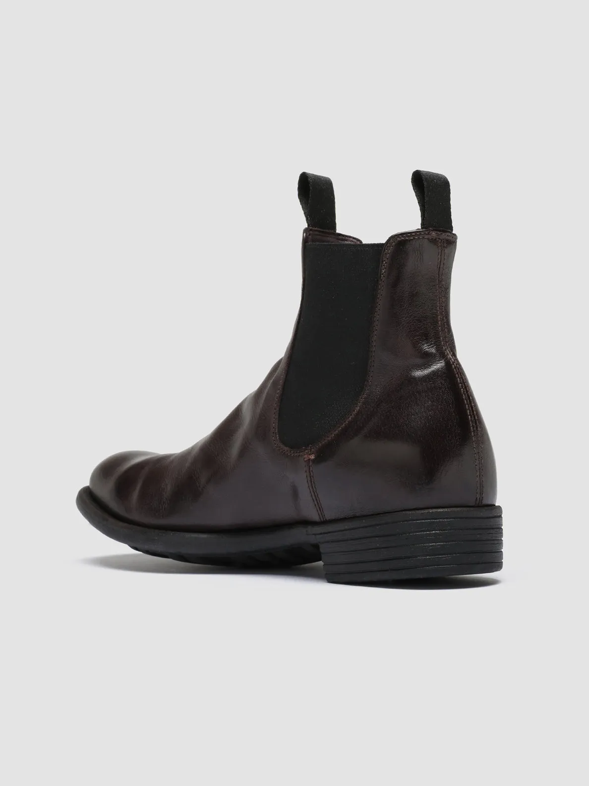 CALIXTE 004 - Burgundy Leather Chelsea Boots