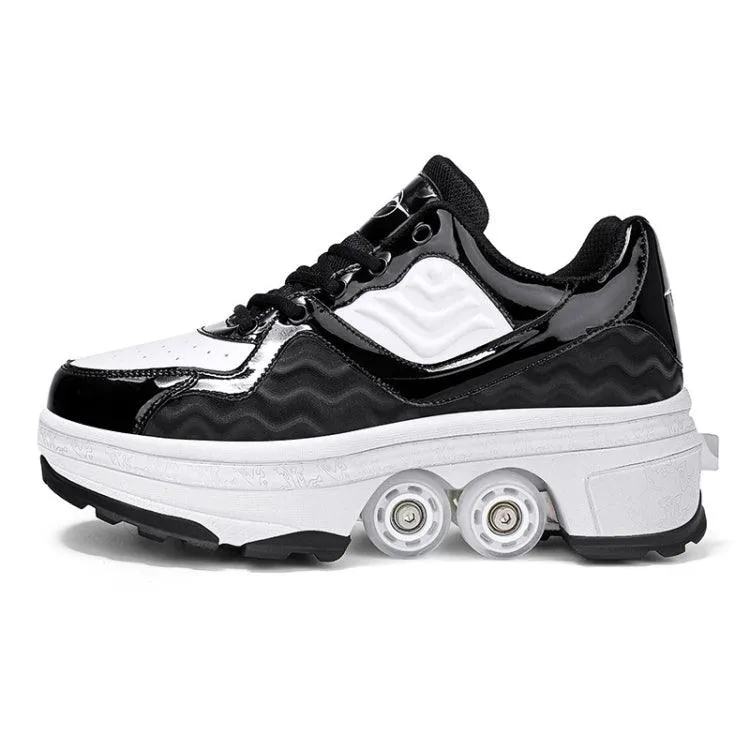 Children's Convertible Sneakers and Roller Skates with Retractable Wheels