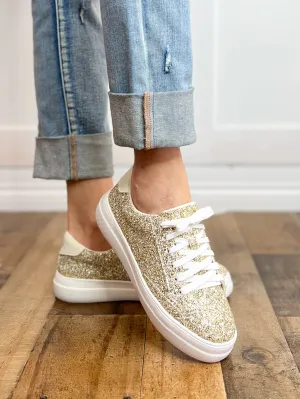 CHUNKY GOLD GLITTER SNEAKERS