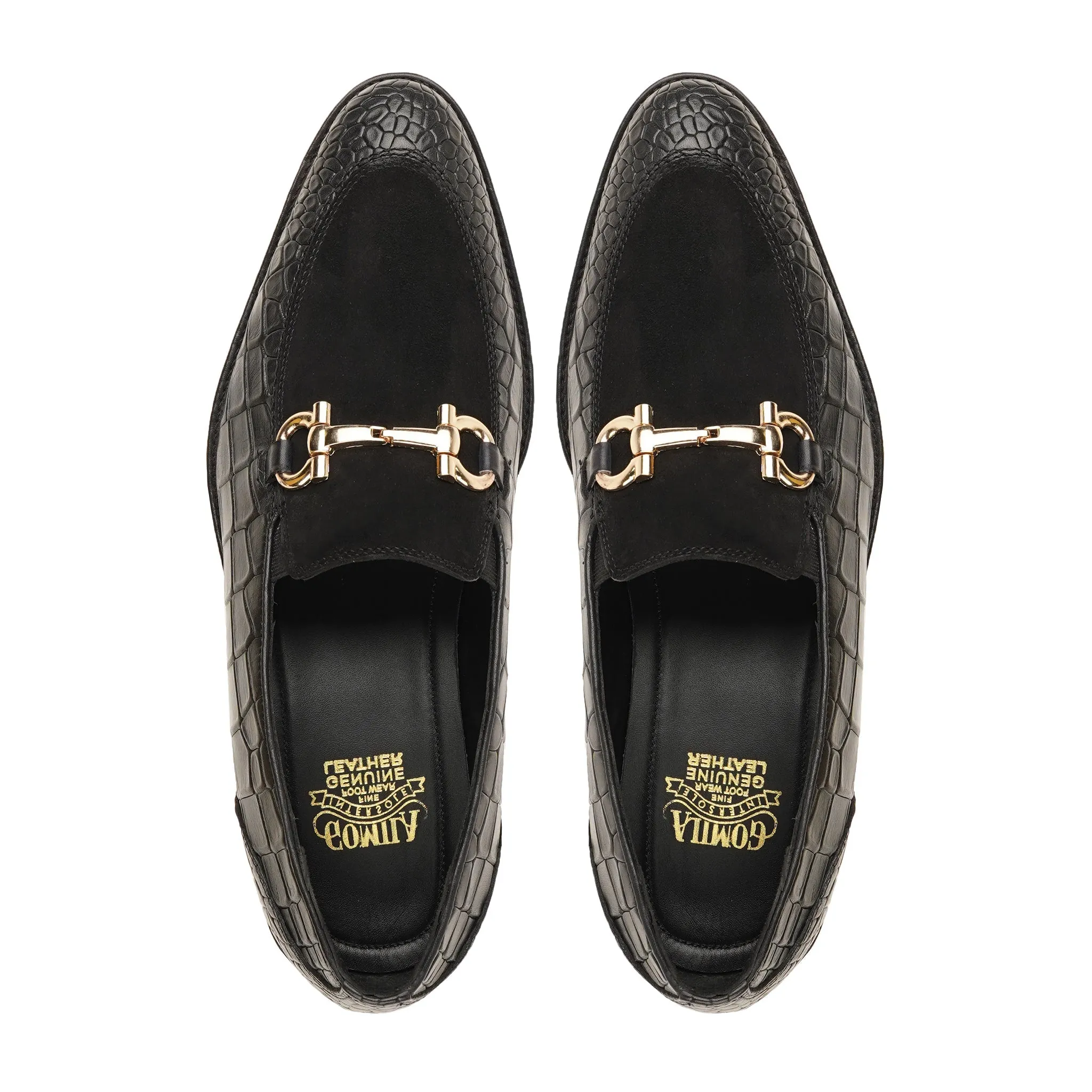 Civita - Men's Black Calf Leather And Kid Suede Loafer