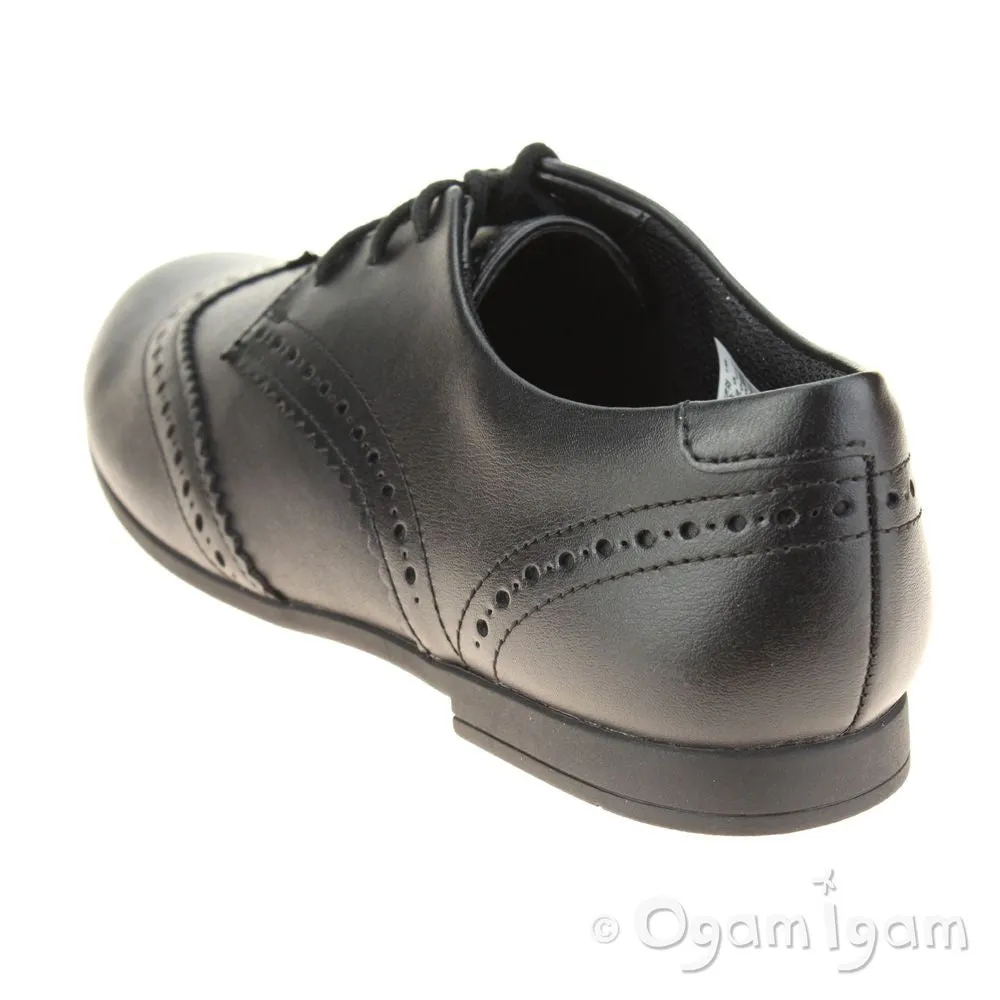 Clarks Scala Lace Girls Black School Shoe