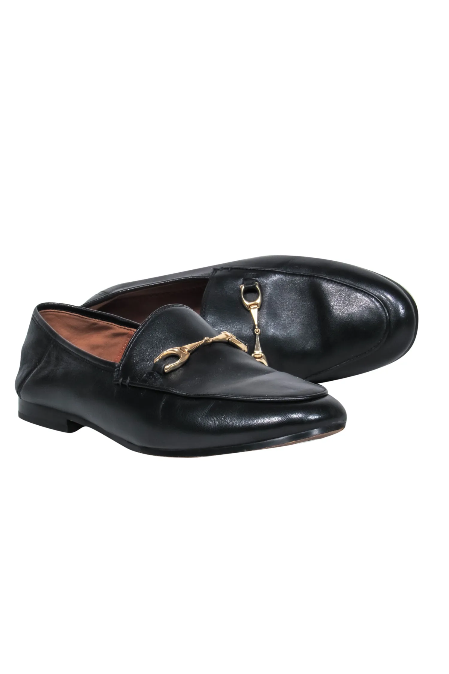 Coach - Black Leather Loafers w/ Horsebit Sz 6