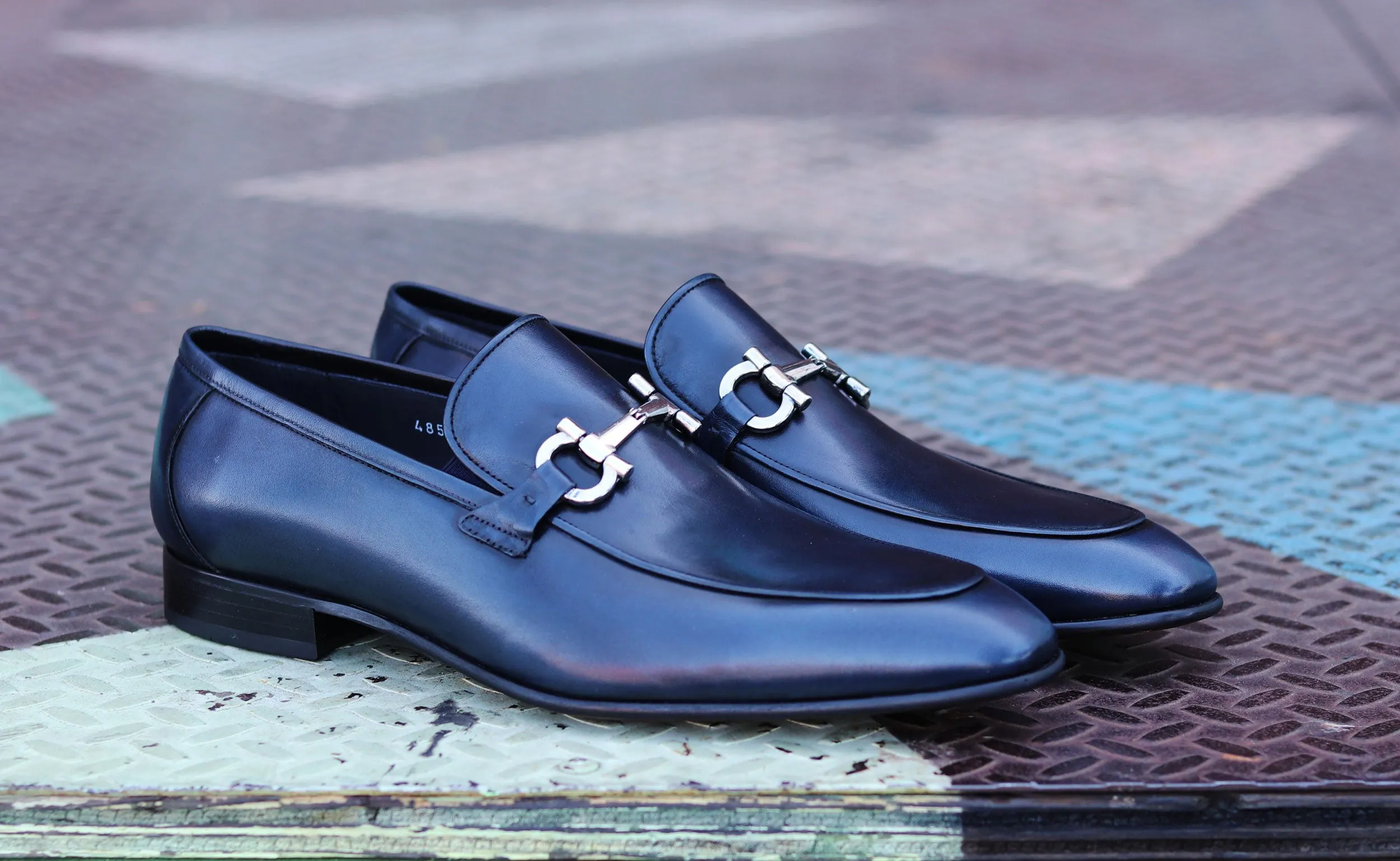 Corrente Calfskin Slip-On Loafer Navy