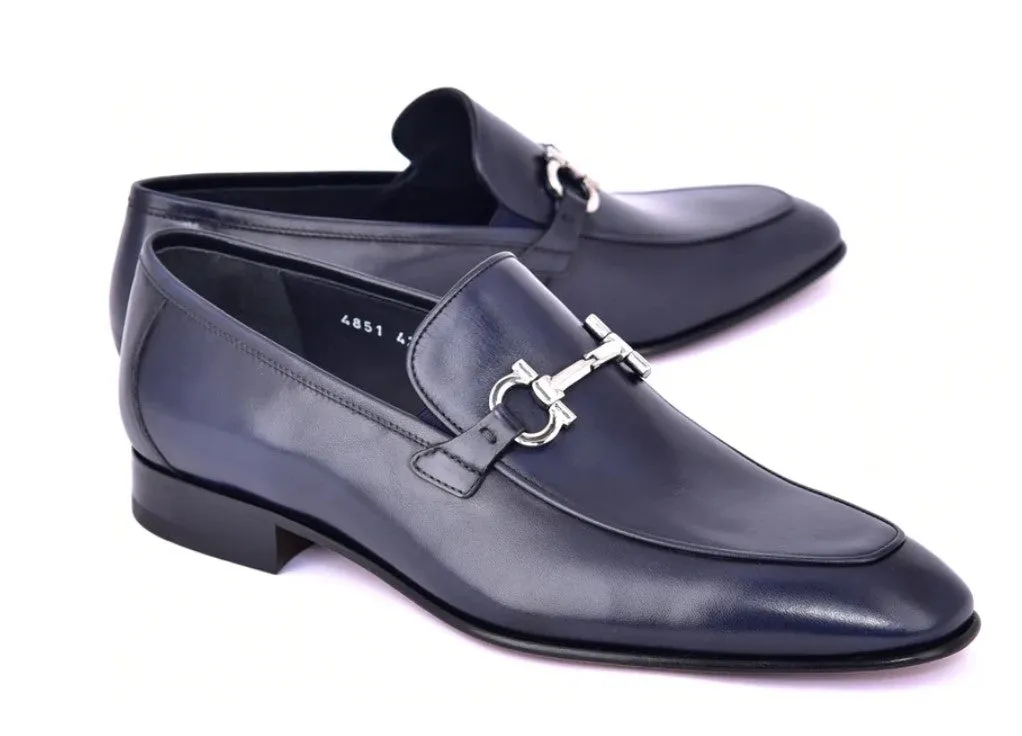 Corrente Calfskin Slip-On Loafer Navy