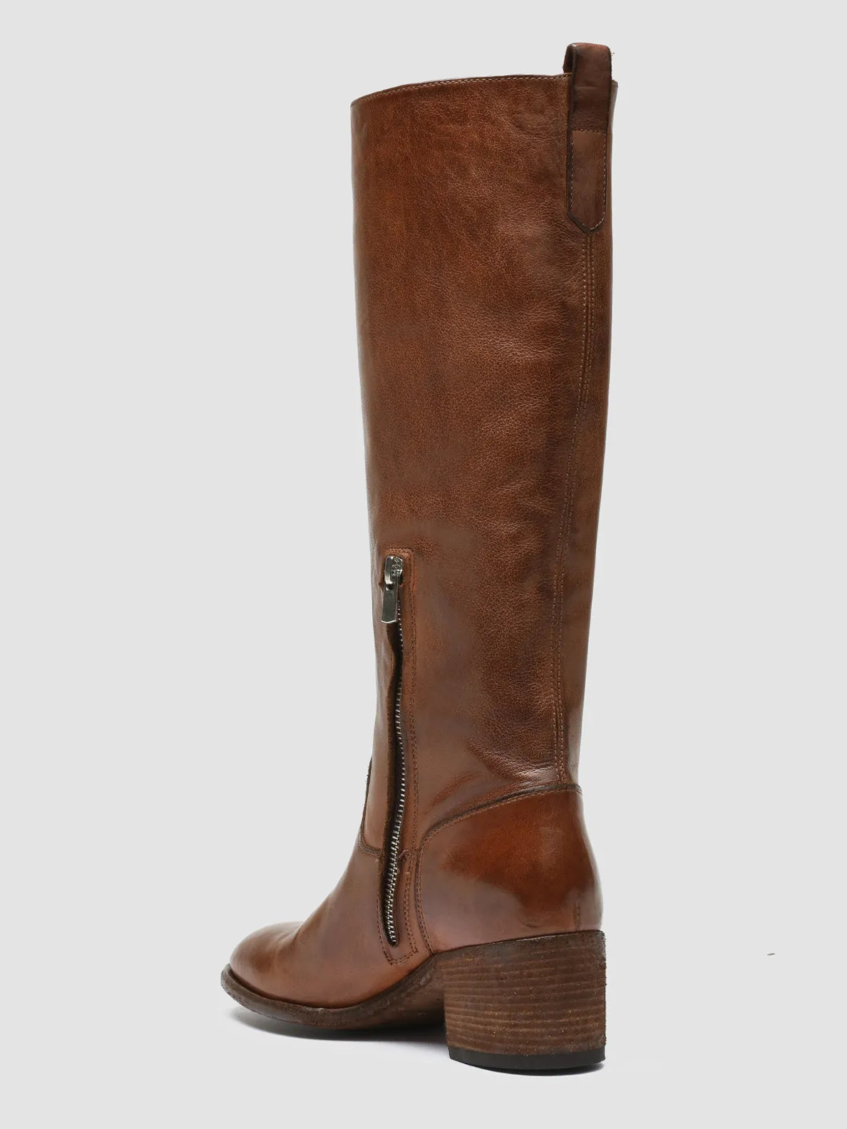 DENNER 116 - Brown Leather Zip Boots