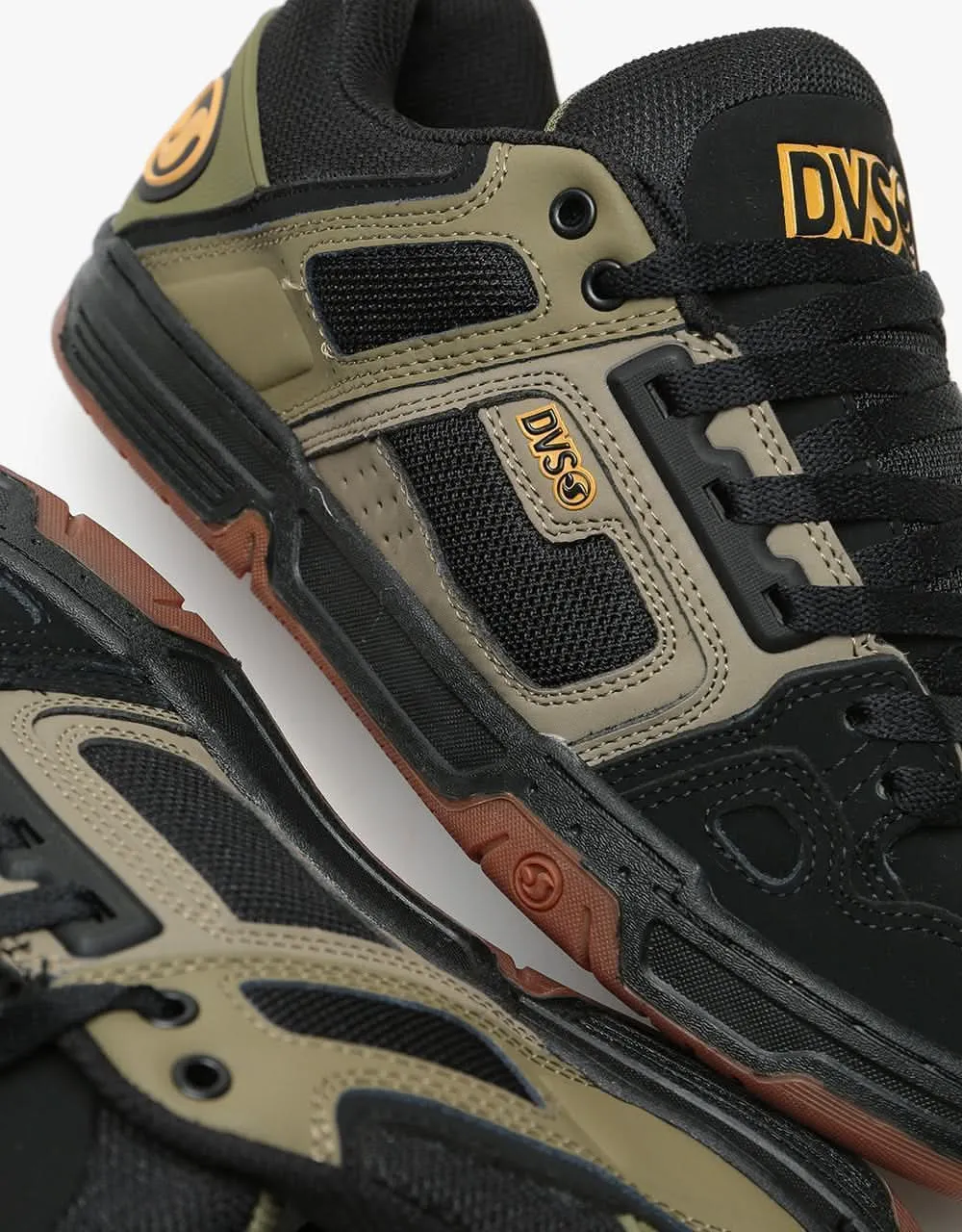 DVS Commanche Skate Shoes - Brindle Burnt Olive/Black Nubuck