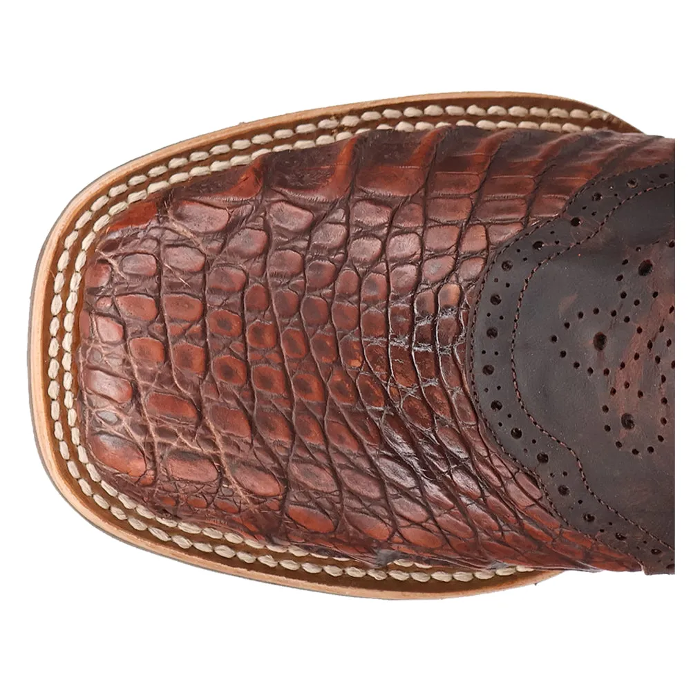 Egan Caiman Square Toe Cowboy Boots