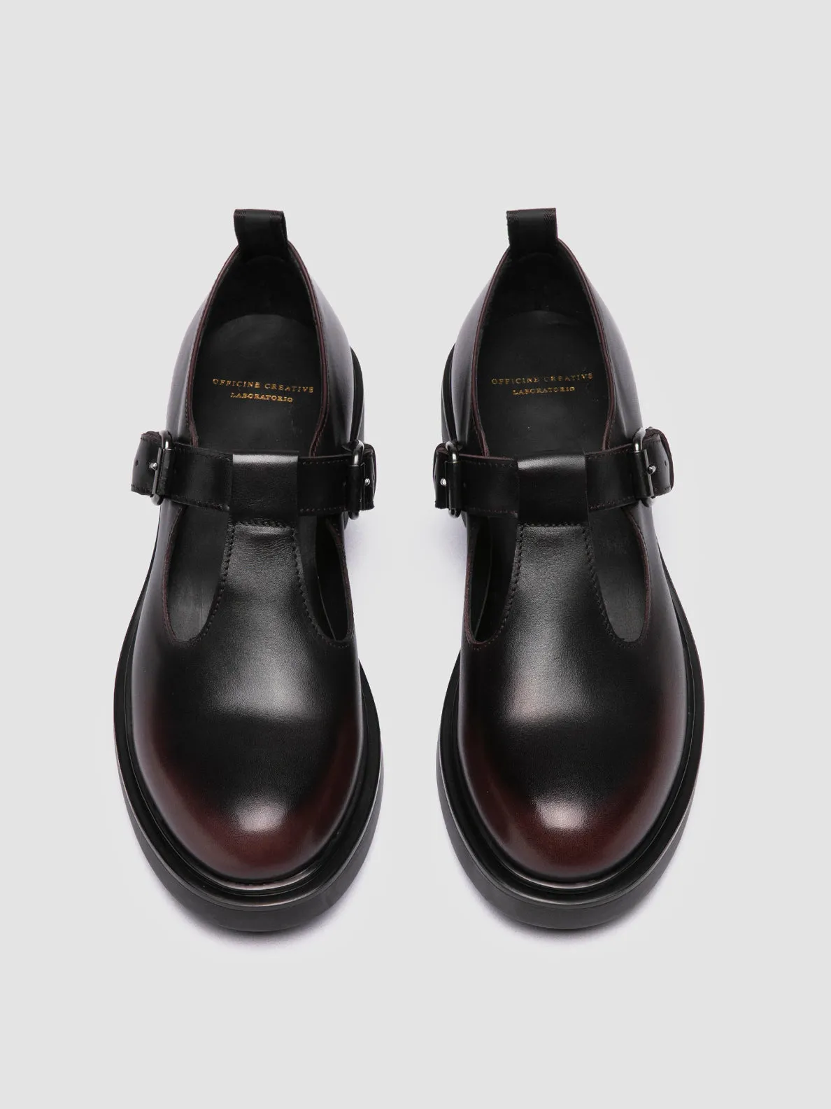 ENGINEER 103 - Black Leather T-Bar Shoes