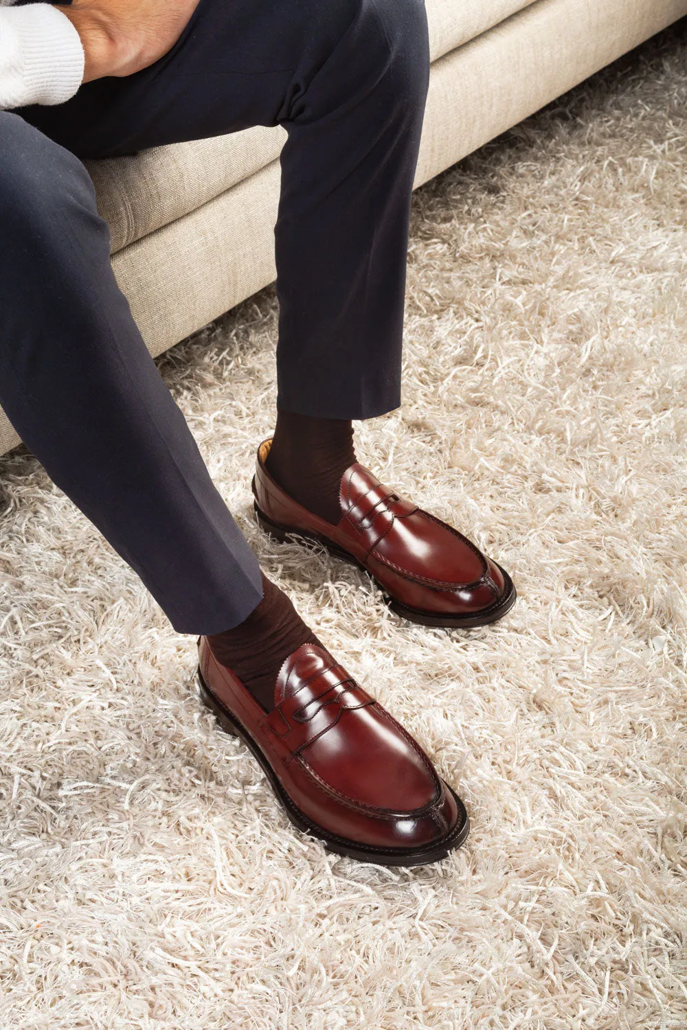 ETHAN 83016<br>Penny loafers burgundy