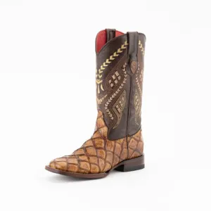 Ferrini Women's Bronco Pirarucu Print Square Toe