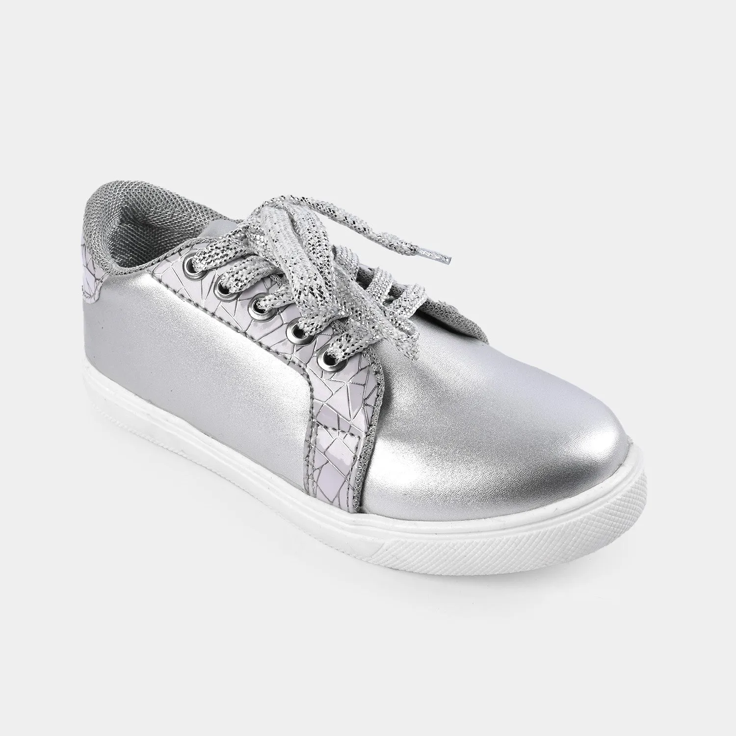 Girls Sneakers 40-119-SILVER