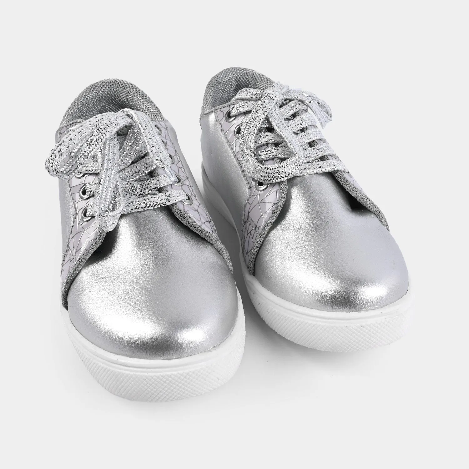 Girls Sneakers 40-119-SILVER