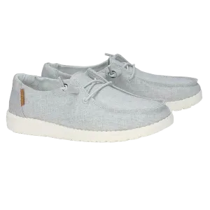 Hey Dude Ladies Wendy Linen Chambray Light Grey Shoes 121413058