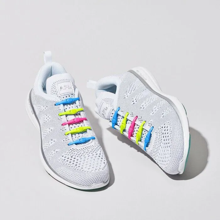 Hickies Laces Originals No Tie Elastic Shoelaces 14 Pack - Neon Multi Colour