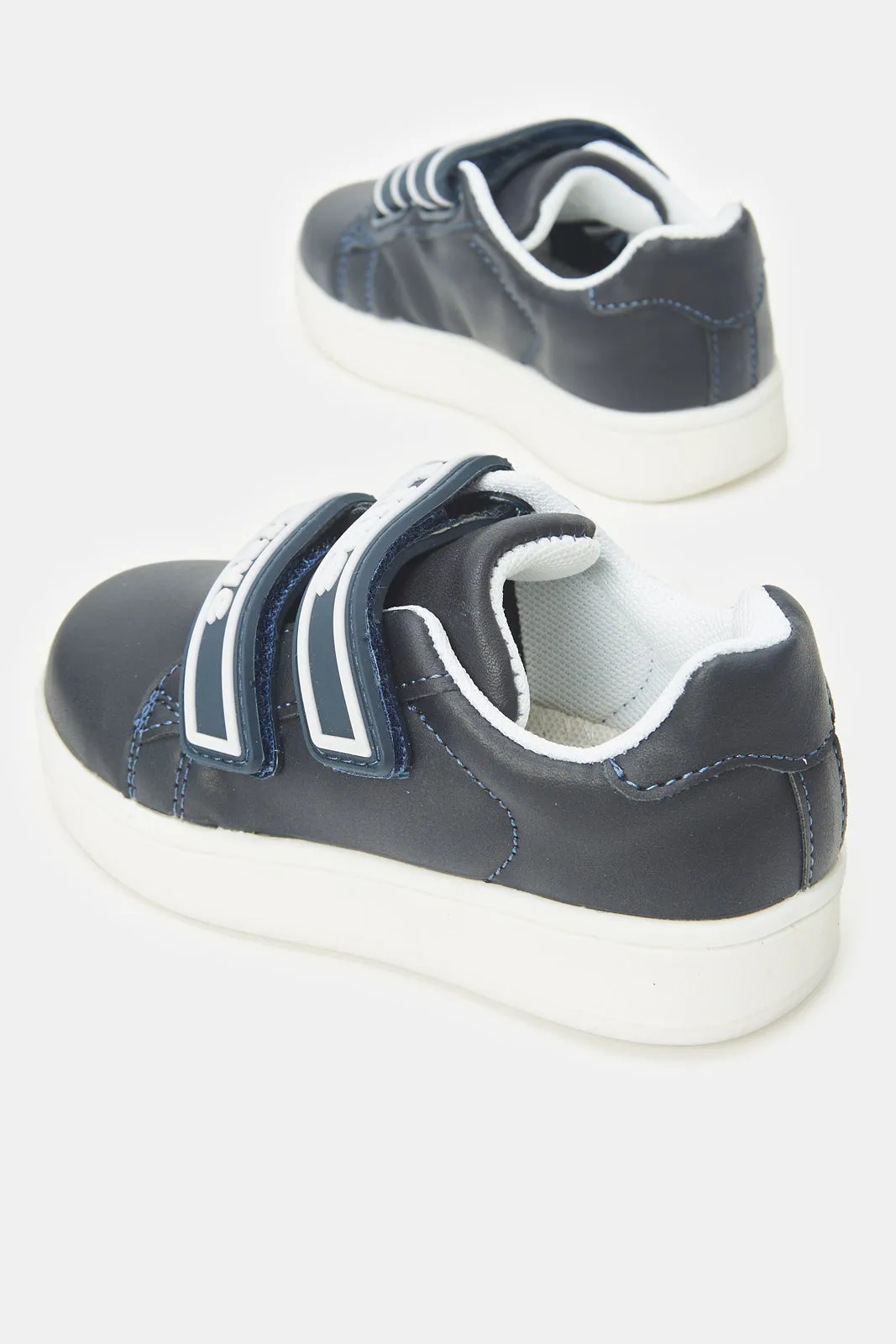 Infant Boys Black Velcro Sneaker