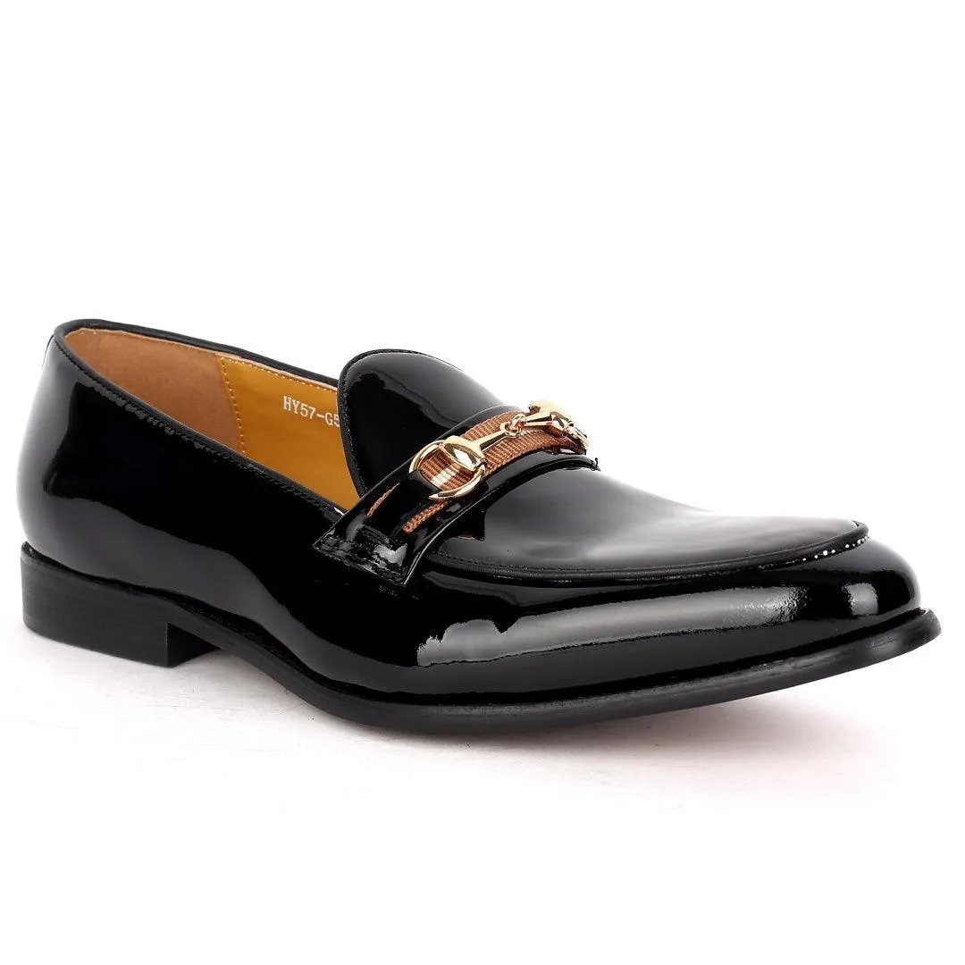 J.M Weston Classic Glossy Men's Shoe With Gold Design