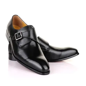 John Mendson Single Strap Black Leather Shoe