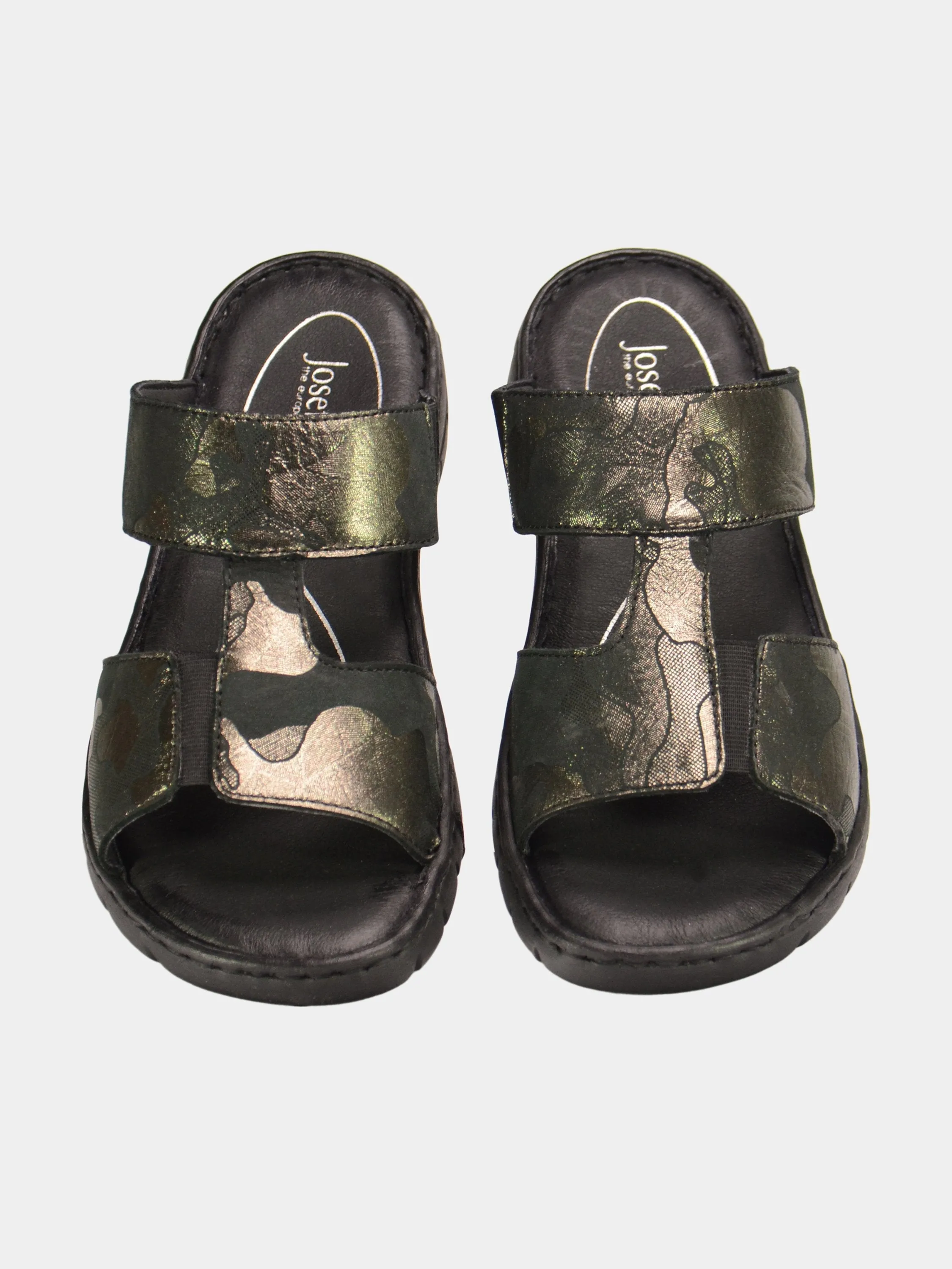 Josef Seibel Cammo Print Slider Sandals