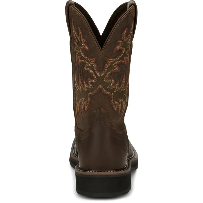 Justin Mens Driller Rugged Western Work Boots Style SE4681