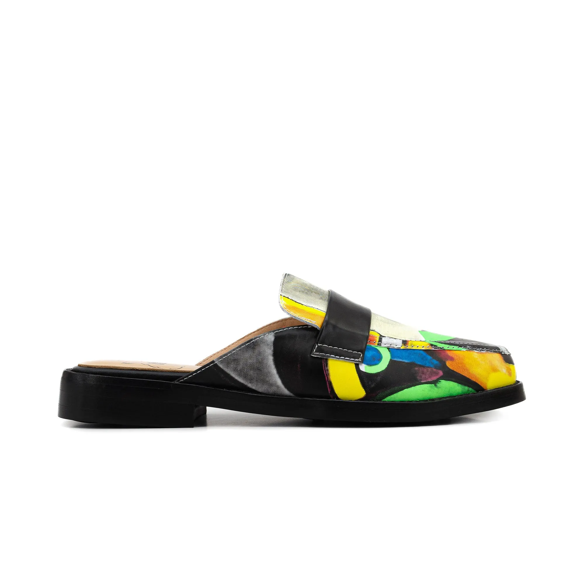 Kidsuper Bauhaus Face Printed Mule Black/Multi