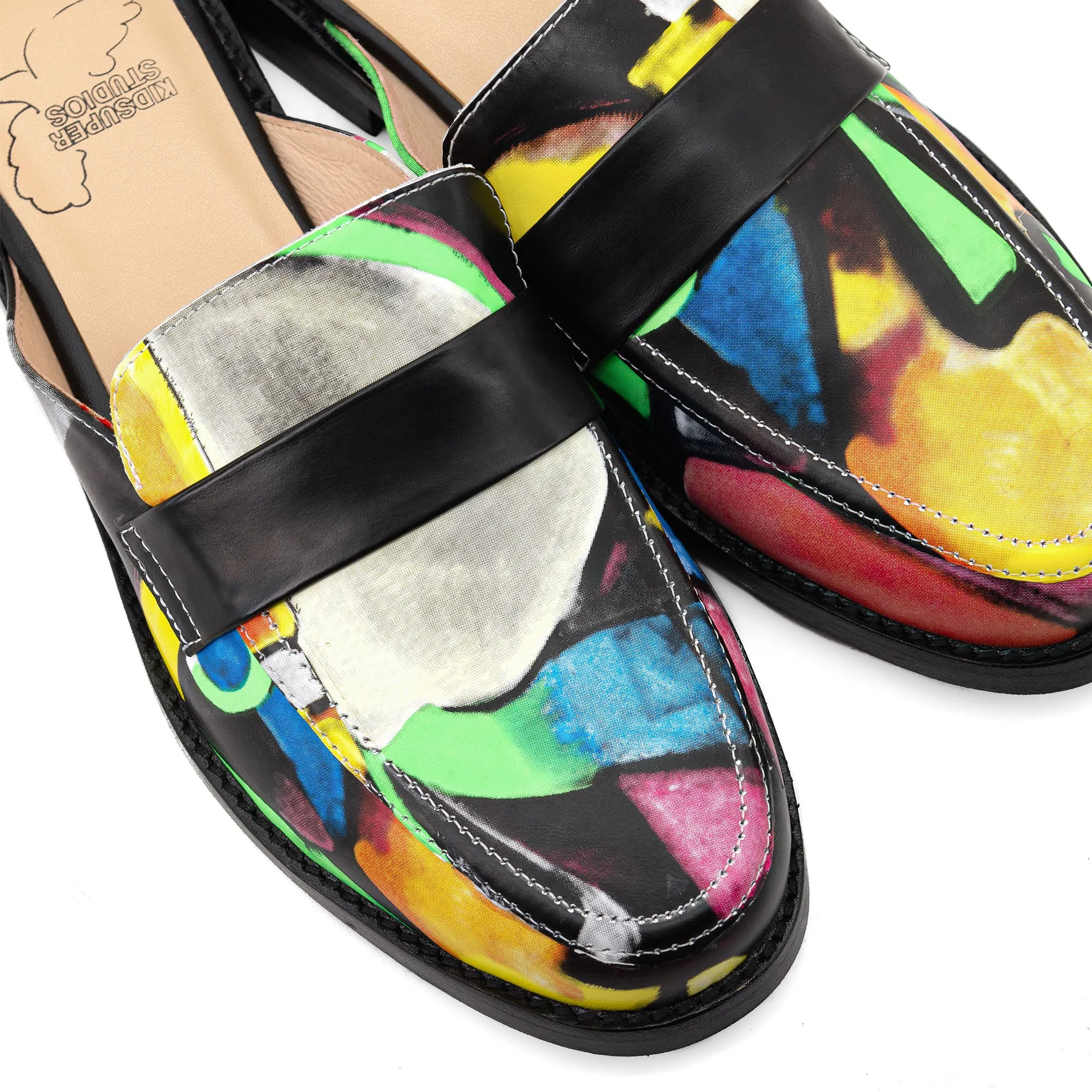 Kidsuper Bauhaus Face Printed Mule Black/Multi