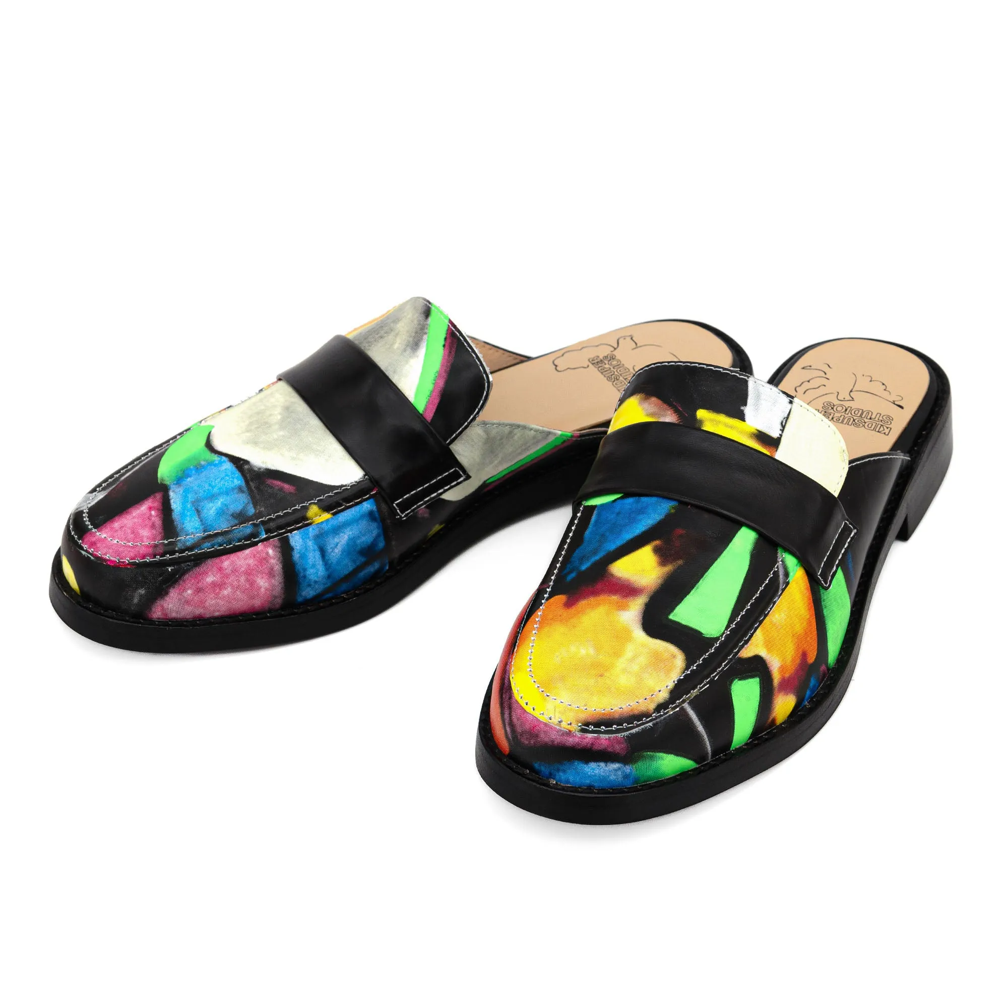 Kidsuper Bauhaus Face Printed Mule Black/Multi