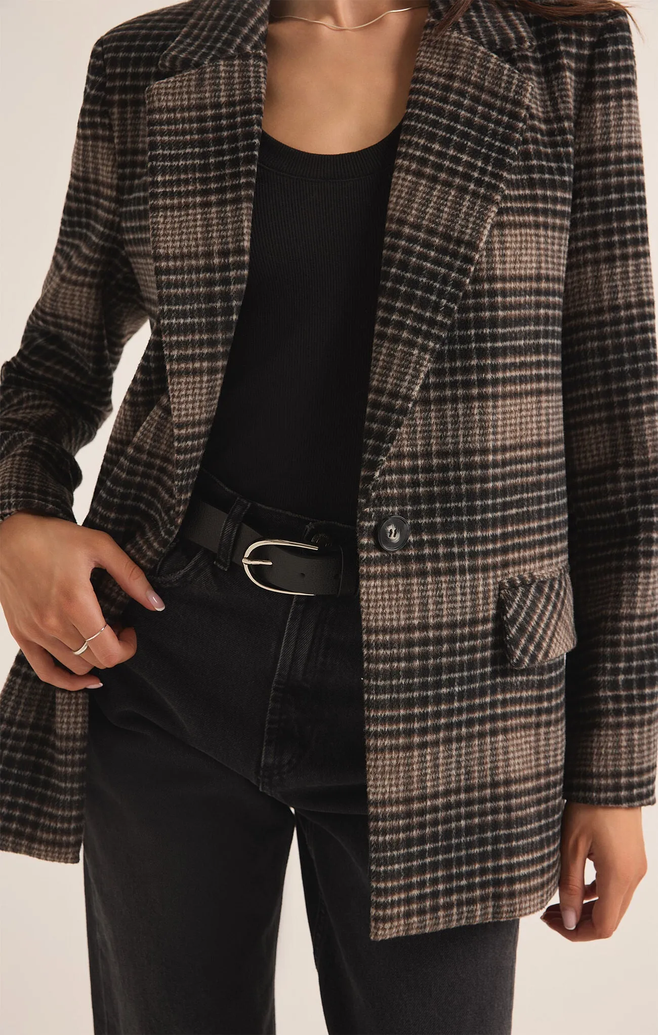 Kingston Relaxed Plaid Blazer