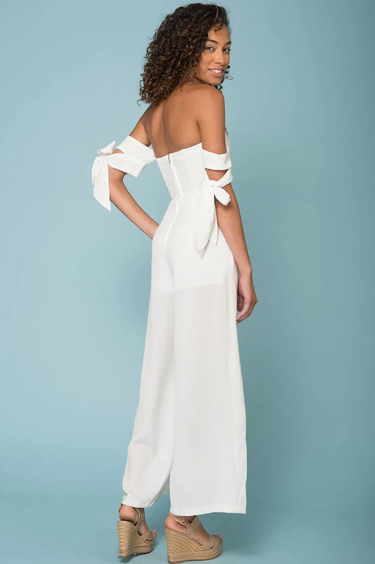 Kyndall Tube Top Jumpsuit White