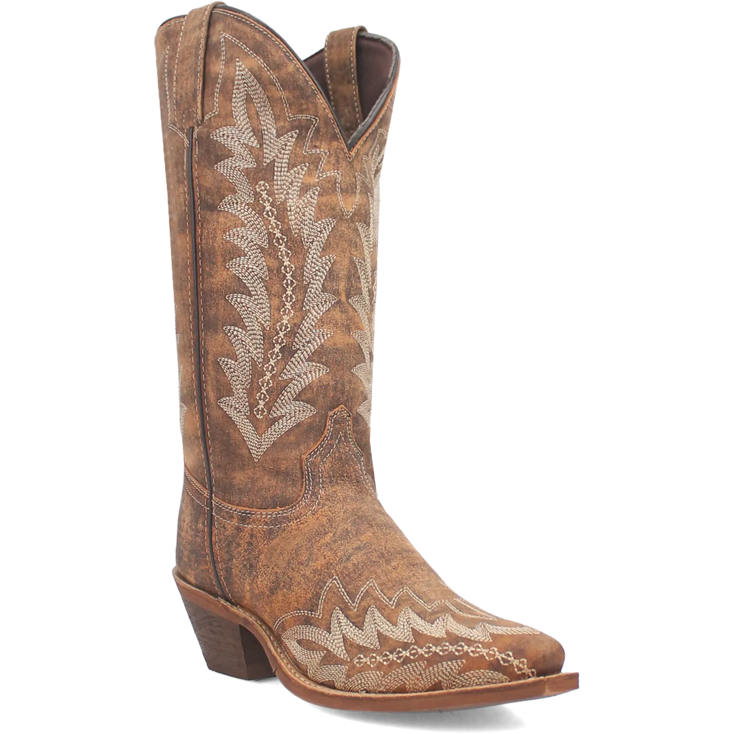 Laredo Women's 12" Emmylee Leather Western Boot - Tan 52189