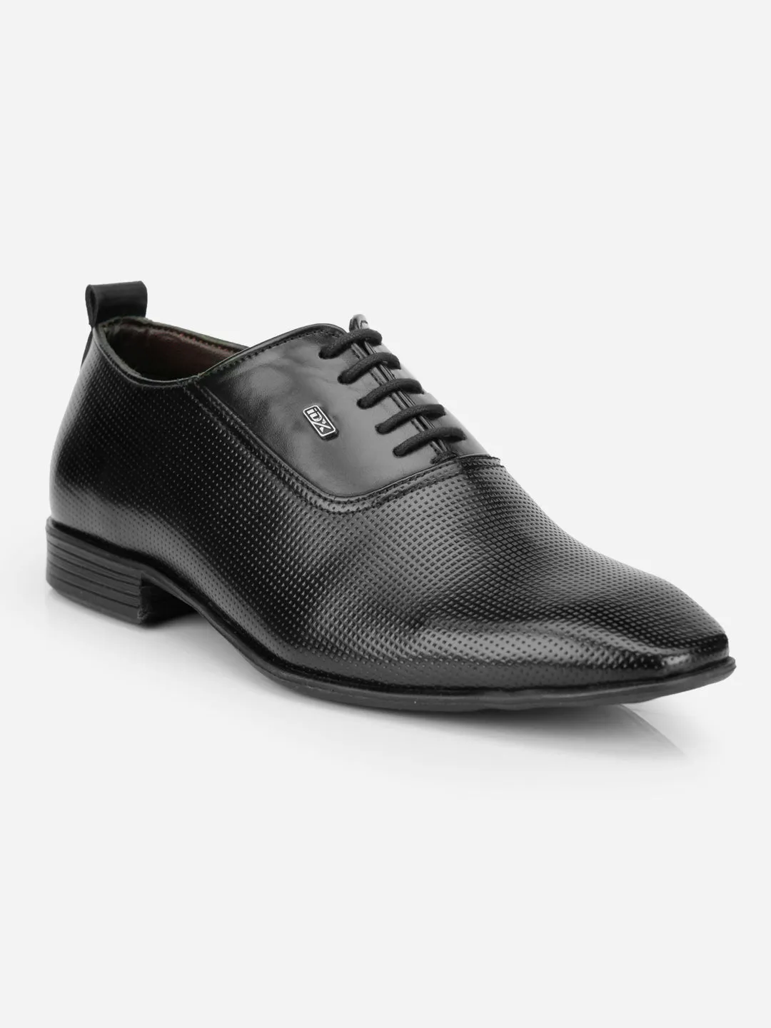 Men's Black Texture Finish Lace Up Formal (IX2031)