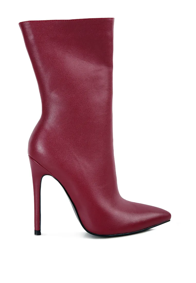 Micah Pointed Toe Stiletto High Ankle Boots